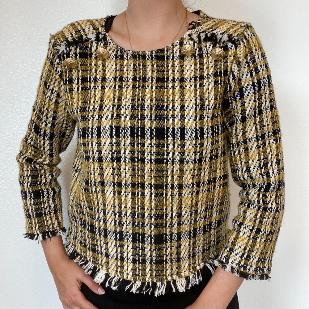 Zara Tweed Blouse